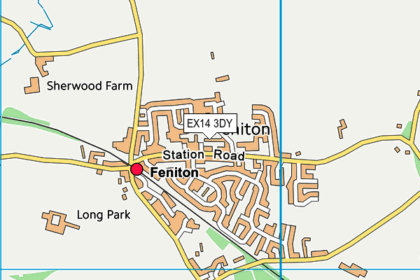 EX14 3DY map - OS VectorMap District (Ordnance Survey) EX14 3DY map - OS VectorMap District (Ordnance Survey)