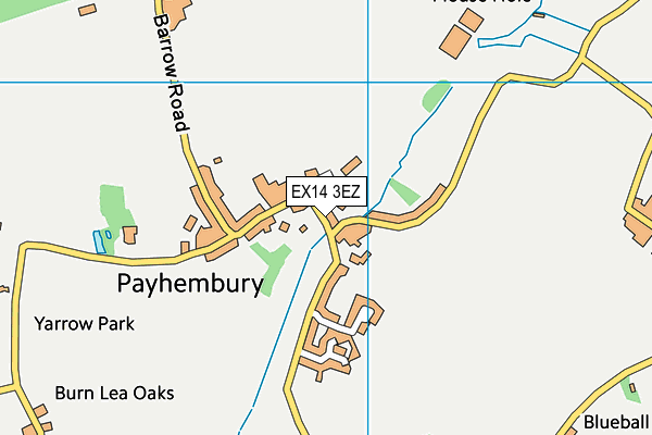 EX14 3EZ map - OS VectorMap District (Ordnance Survey) EX14 3EZ map - OS VectorMap District (Ordnance Survey)