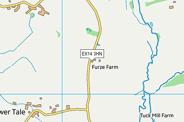 EX14 3HN map - OS VectorMap District (Ordnance Survey) EX14 3HN map - OS VectorMap District (Ordnance Survey)