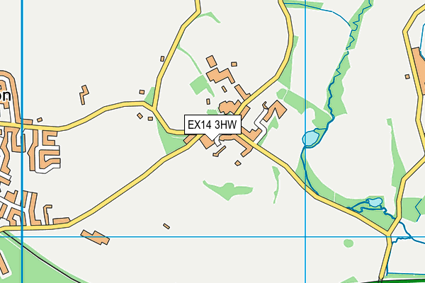 EX14 3HW map - OS VectorMap District (Ordnance Survey) EX14 3HW map - OS VectorMap District (Ordnance Survey)