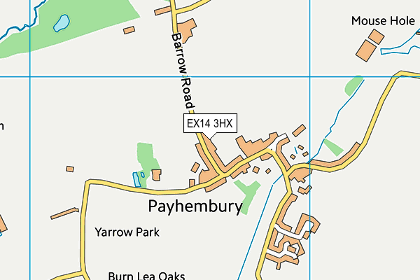 EX14 3HX map - OS VectorMap District (Ordnance Survey) EX14 3HX map - OS VectorMap District (Ordnance Survey)