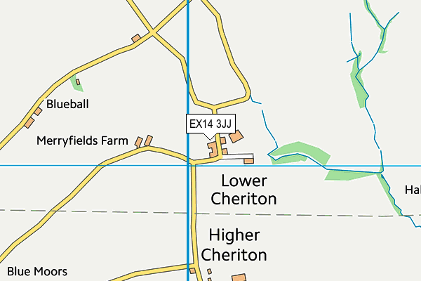EX14 3JJ map - OS VectorMap District (Ordnance Survey) EX14 3JJ map - OS VectorMap District (Ordnance Survey)