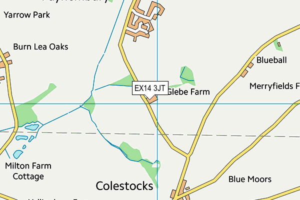 EX14 3JT map - OS VectorMap District (Ordnance Survey) EX14 3JT map - OS VectorMap District (Ordnance Survey)