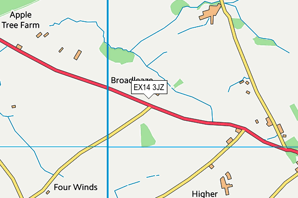 EX14 3JZ map - OS VectorMap District (Ordnance Survey) EX14 3JZ map - OS VectorMap District (Ordnance Survey)