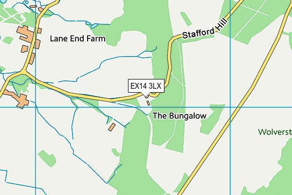 EX14 3LX map - OS VectorMap District (Ordnance Survey) EX14 3LX map - OS VectorMap District (Ordnance Survey)