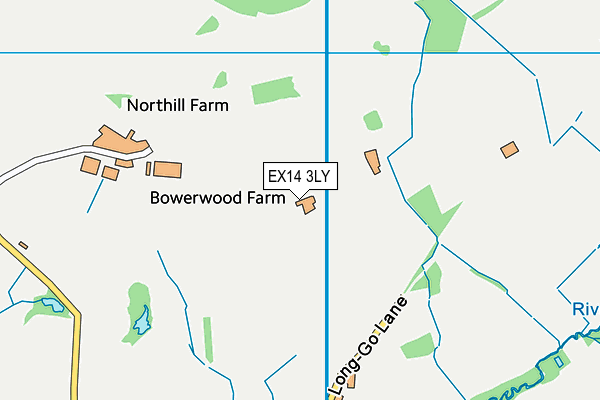 EX14 3LY map - OS VectorMap District (Ordnance Survey)