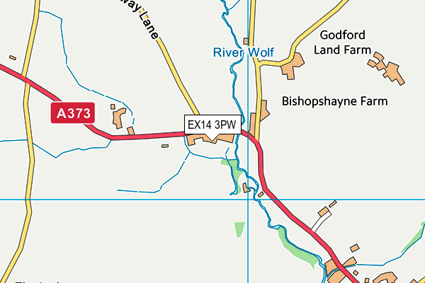 EX14 3PW map - OS VectorMap District (Ordnance Survey) EX14 3PW map - OS VectorMap District (Ordnance Survey)