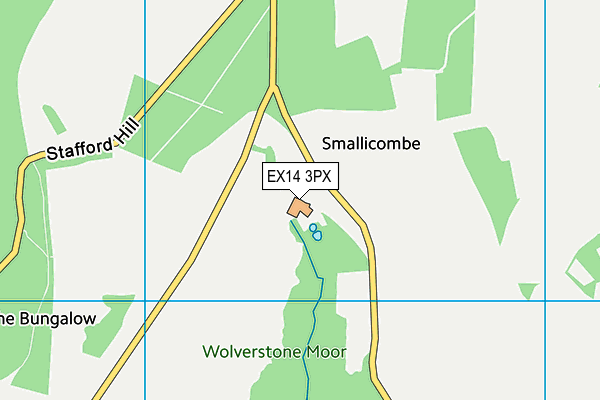 EX14 3PX map - OS VectorMap District (Ordnance Survey) EX14 3PX map - OS VectorMap District (Ordnance Survey)