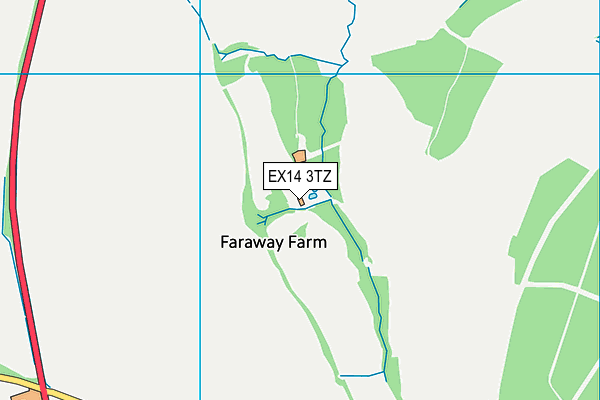 EX14 3TZ map - OS VectorMap District (Ordnance Survey) EX14 3TZ map - OS VectorMap District (Ordnance Survey)