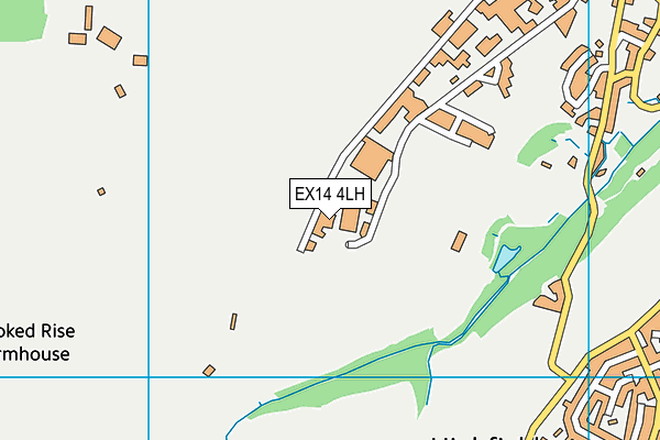 EX14 4LH map - OS VectorMap District (Ordnance Survey) EX14 4LH map - OS VectorMap District (Ordnance Survey)