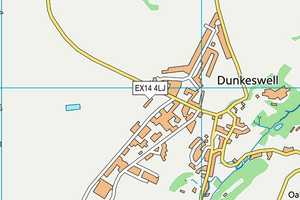 EX14 4LJ map - OS VectorMap District (Ordnance Survey) EX14 4LJ map - OS VectorMap District (Ordnance Survey)