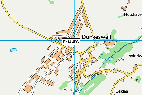 EX14 4PG map - OS VectorMap District (Ordnance Survey) EX14 4PG map - OS VectorMap District (Ordnance Survey)