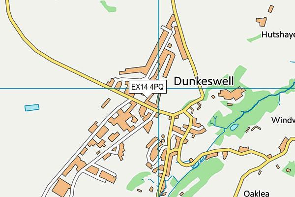 EX14 4PQ map - OS VectorMap District (Ordnance Survey) EX14 4PQ map - OS VectorMap District (Ordnance Survey)