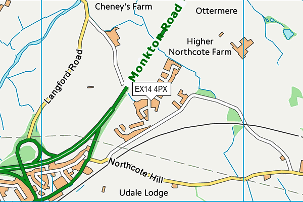 EX14 4PX map - OS VectorMap District (Ordnance Survey) EX14 4PX map - OS VectorMap District (Ordnance Survey)