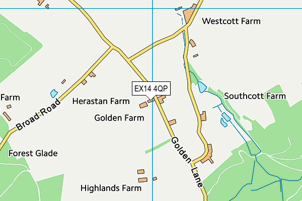 EX14 4QP map - OS VectorMap District (Ordnance Survey) EX14 4QP map - OS VectorMap District (Ordnance Survey)
