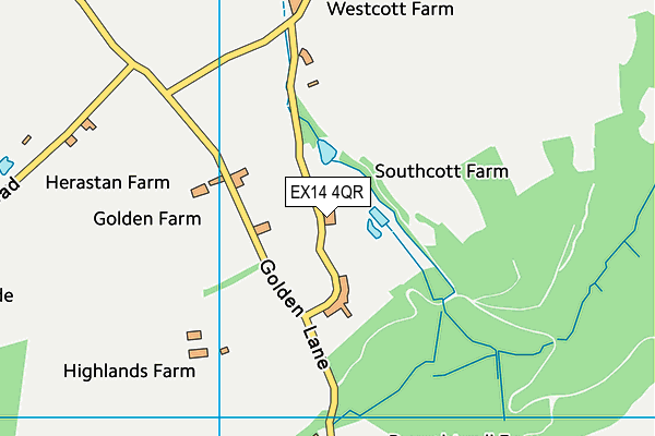 EX14 4QR map - OS VectorMap District (Ordnance Survey) EX14 4QR map - OS VectorMap District (Ordnance Survey)