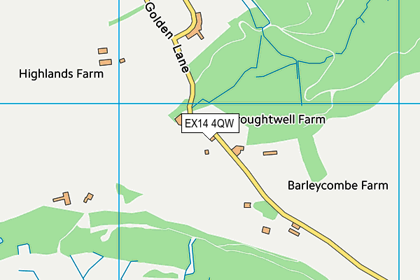 EX14 4QW map - OS VectorMap District (Ordnance Survey)