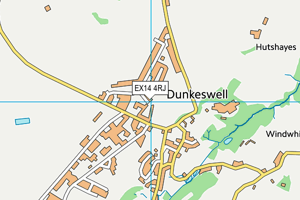 EX14 4RJ map - OS VectorMap District (Ordnance Survey) EX14 4RJ map - OS VectorMap District (Ordnance Survey)