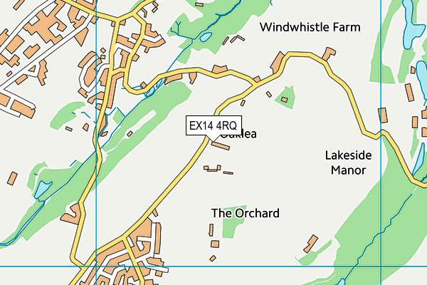 EX14 4RQ map - OS VectorMap District (Ordnance Survey) EX14 4RQ map - OS VectorMap District (Ordnance Survey)