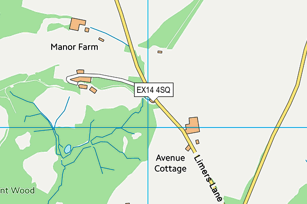 EX14 4SQ map - OS VectorMap District (Ordnance Survey) EX14 4SQ map - OS VectorMap District (Ordnance Survey)