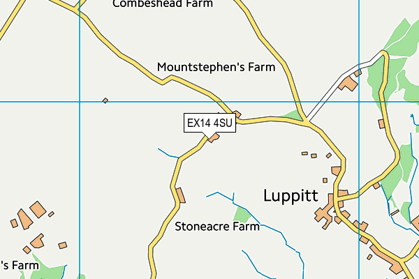 EX14 4SU map - OS VectorMap District (Ordnance Survey) EX14 4SU map - OS VectorMap District (Ordnance Survey)