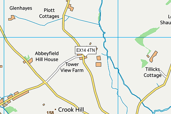 EX14 4TN map - OS VectorMap District (Ordnance Survey) EX14 4TN map - OS VectorMap District (Ordnance Survey)