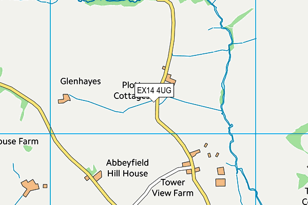 EX14 4UG map - OS VectorMap District (Ordnance Survey) EX14 4UG map - OS VectorMap District (Ordnance Survey)
