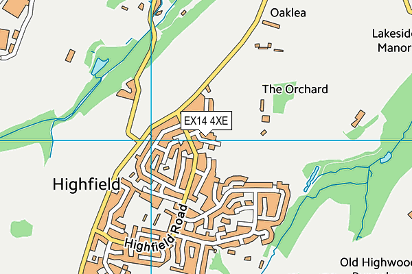 EX14 4XE map - OS VectorMap District (Ordnance Survey) EX14 4XE map - OS VectorMap District (Ordnance Survey)