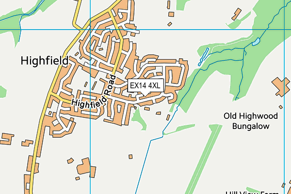 EX14 4XL map - OS VectorMap District (Ordnance Survey) EX14 4XL map - OS VectorMap District (Ordnance Survey)