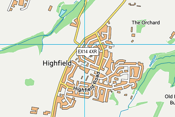 EX14 4XR map - OS VectorMap District (Ordnance Survey) EX14 4XR map - OS VectorMap District (Ordnance Survey)