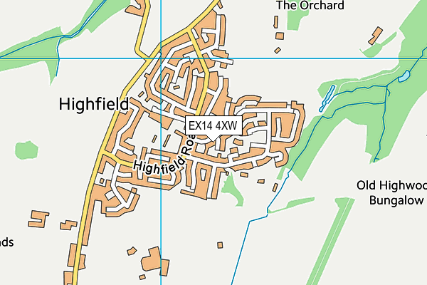 EX14 4XW map - OS VectorMap District (Ordnance Survey) EX14 4XW map - OS VectorMap District (Ordnance Survey)