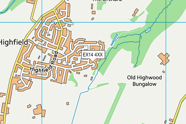 EX14 4XX map - OS VectorMap District (Ordnance Survey) EX14 4XX map - OS VectorMap District (Ordnance Survey)