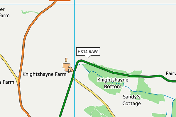 EX14 9AW map - OS VectorMap District (Ordnance Survey) EX14 9AW map - OS VectorMap District (Ordnance Survey)
