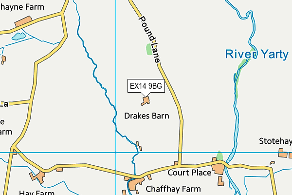 EX14 9BG map - OS VectorMap District (Ordnance Survey) EX14 9BG map - OS VectorMap District (Ordnance Survey)