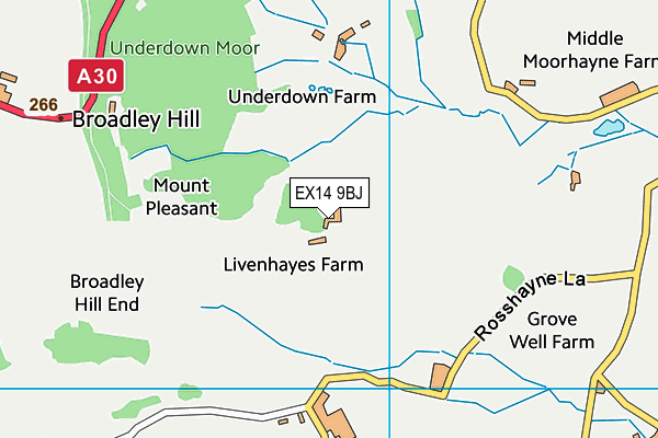 EX14 9BJ map - OS VectorMap District (Ordnance Survey) EX14 9BJ map - OS VectorMap District (Ordnance Survey)