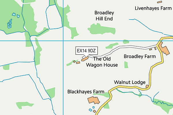 EX14 9DZ map - OS VectorMap District (Ordnance Survey) EX14 9DZ map - OS VectorMap District (Ordnance Survey)