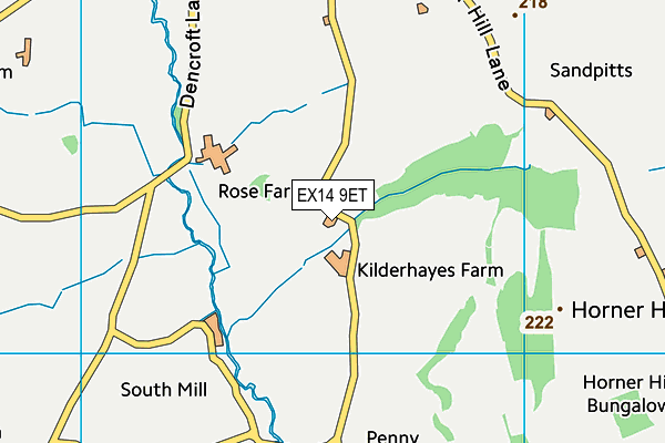 EX14 9ET map - OS VectorMap District (Ordnance Survey) EX14 9ET map - OS VectorMap District (Ordnance Survey)