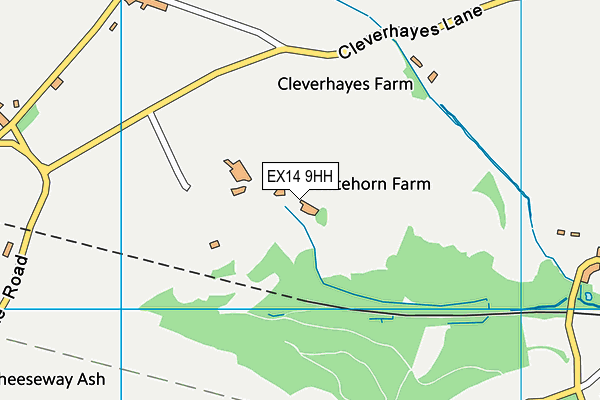 EX14 9HH map - OS VectorMap District (Ordnance Survey) EX14 9HH map - OS VectorMap District (Ordnance Survey)