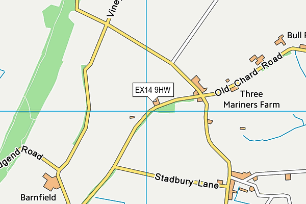 EX14 9HW map - OS VectorMap District (Ordnance Survey) EX14 9HW map - OS VectorMap District (Ordnance Survey)