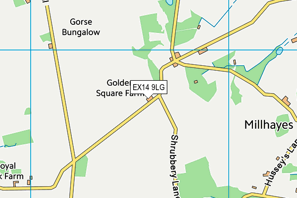 EX14 9LG map - OS VectorMap District (Ordnance Survey) EX14 9LG map - OS VectorMap District (Ordnance Survey)