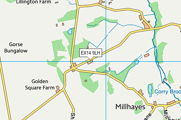 EX14 9LH map - OS VectorMap District (Ordnance Survey) EX14 9LH map - OS VectorMap District (Ordnance Survey)