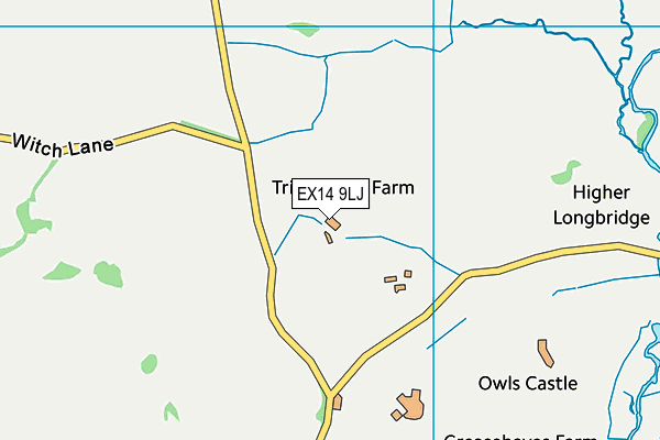EX14 9LJ map - OS VectorMap District (Ordnance Survey) EX14 9LJ map - OS VectorMap District (Ordnance Survey)