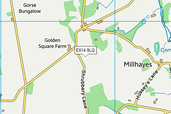 EX14 9LQ map - OS VectorMap District (Ordnance Survey) EX14 9LQ map - OS VectorMap District (Ordnance Survey)