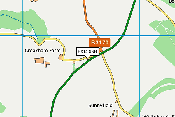 EX14 9NB map - OS VectorMap District (Ordnance Survey) EX14 9NB map - OS VectorMap District (Ordnance Survey)