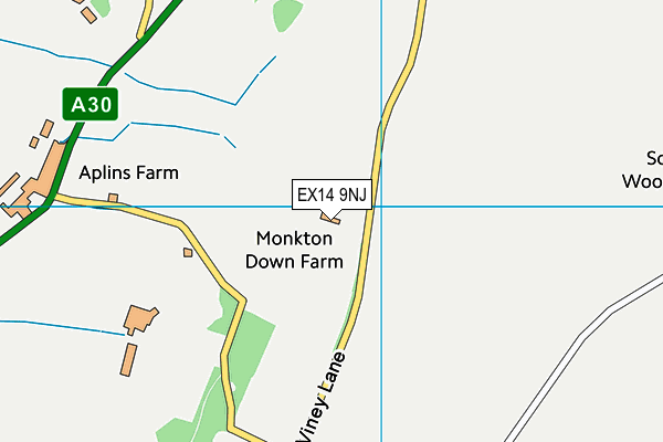 EX14 9NJ map - OS VectorMap District (Ordnance Survey) EX14 9NJ map - OS VectorMap District (Ordnance Survey)