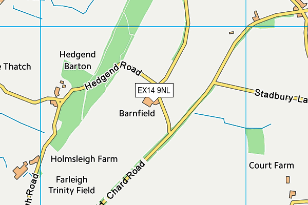 EX14 9NL map - OS VectorMap District (Ordnance Survey) EX14 9NL map - OS VectorMap District (Ordnance Survey)