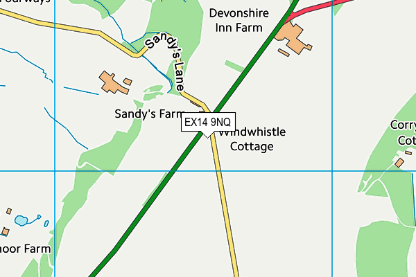 EX14 9NQ map - OS VectorMap District (Ordnance Survey) EX14 9NQ map - OS VectorMap District (Ordnance Survey)