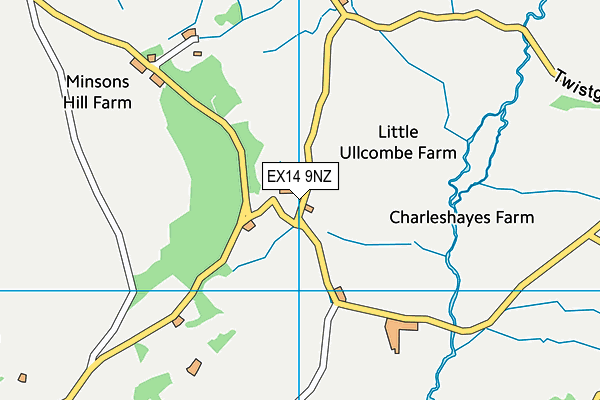 EX14 9NZ map - OS VectorMap District (Ordnance Survey) EX14 9NZ map - OS VectorMap District (Ordnance Survey)