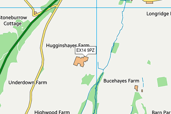 EX14 9PZ map - OS VectorMap District (Ordnance Survey) EX14 9PZ map - OS VectorMap District (Ordnance Survey)