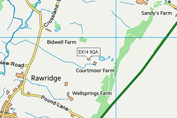 EX14 9QA map - OS VectorMap District (Ordnance Survey) EX14 9QA map - OS VectorMap District (Ordnance Survey)